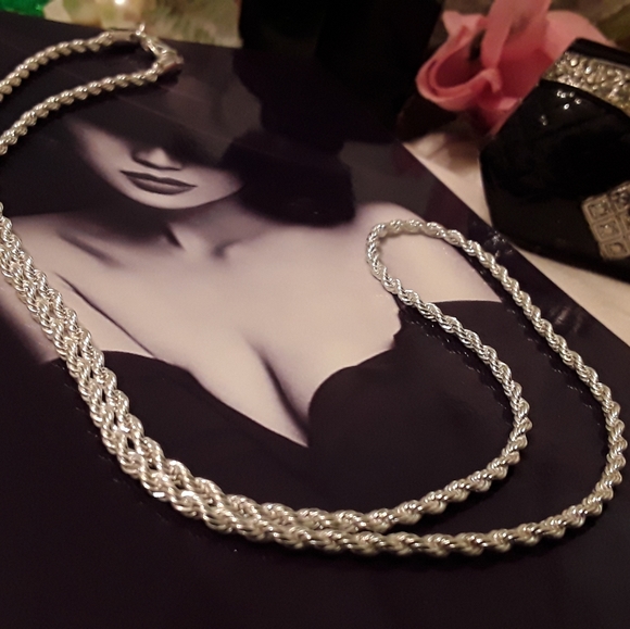 NEW, 925 STERLING SILVER 2MM D/C ROPE NECKLACE 20" - Picture 11 of 14